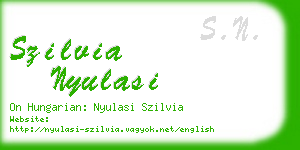 szilvia nyulasi business card